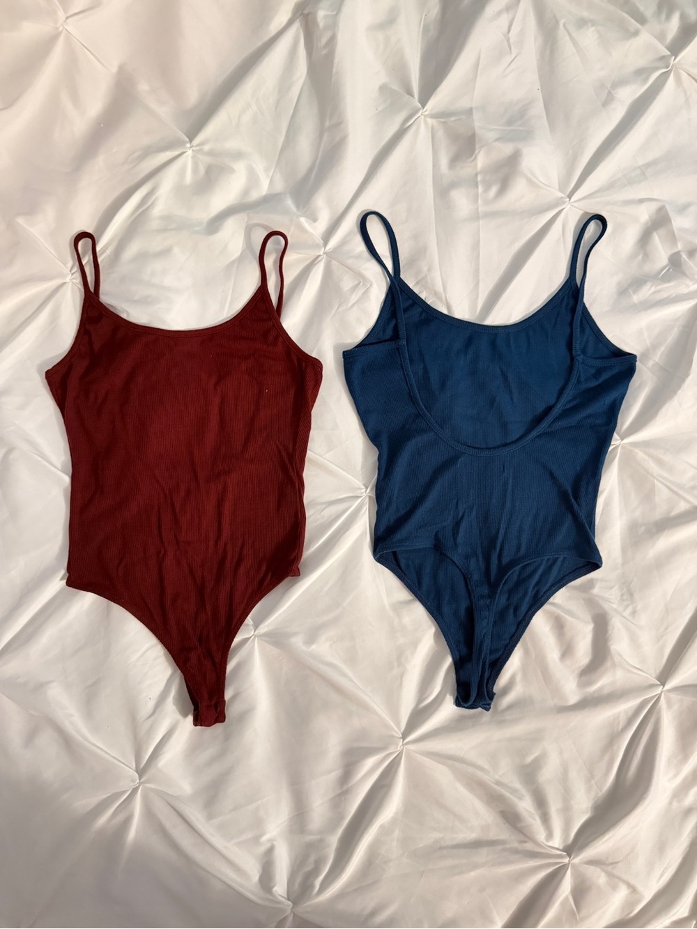 Women’s One-Piece Bodysuit - Burgundy and Navy